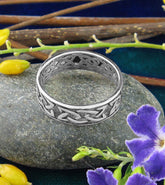 Cut-Out Celtic Knot Band Ring | Woot & Hammy